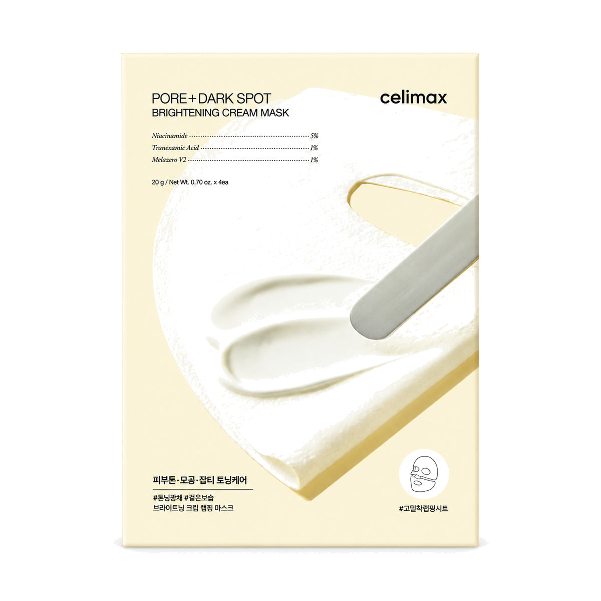 celimax Pore + Dark Spot Brightening Cream Mask – 4 Sheets