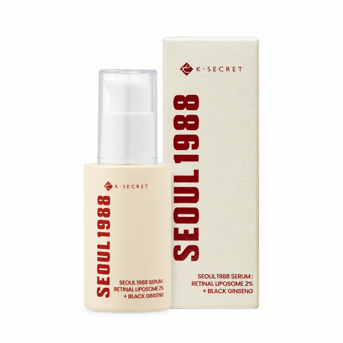 K-Secret SEOUL 1988 Serum: Retinal Liposome 2% + Black Ginseng – 30 mL